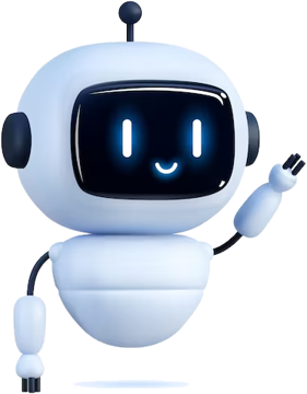 Badri Digitals robot mascot waving